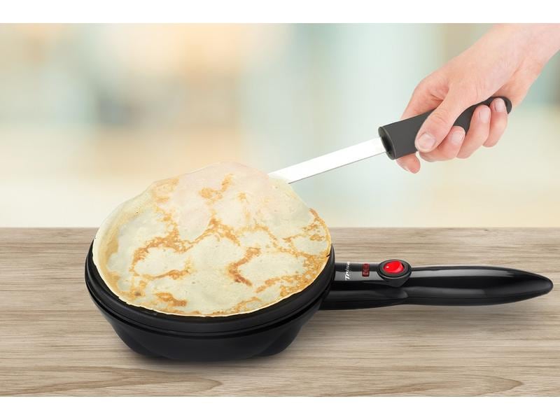 Trisa Crêpe Maker Easy Crêpe 800 W Crêpes-Maker mit 20 cm Durchmesser in Schwarz