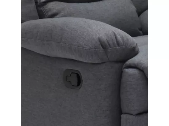 Fauteuil inclinable repose-pieds et roues en tissu design Centauro