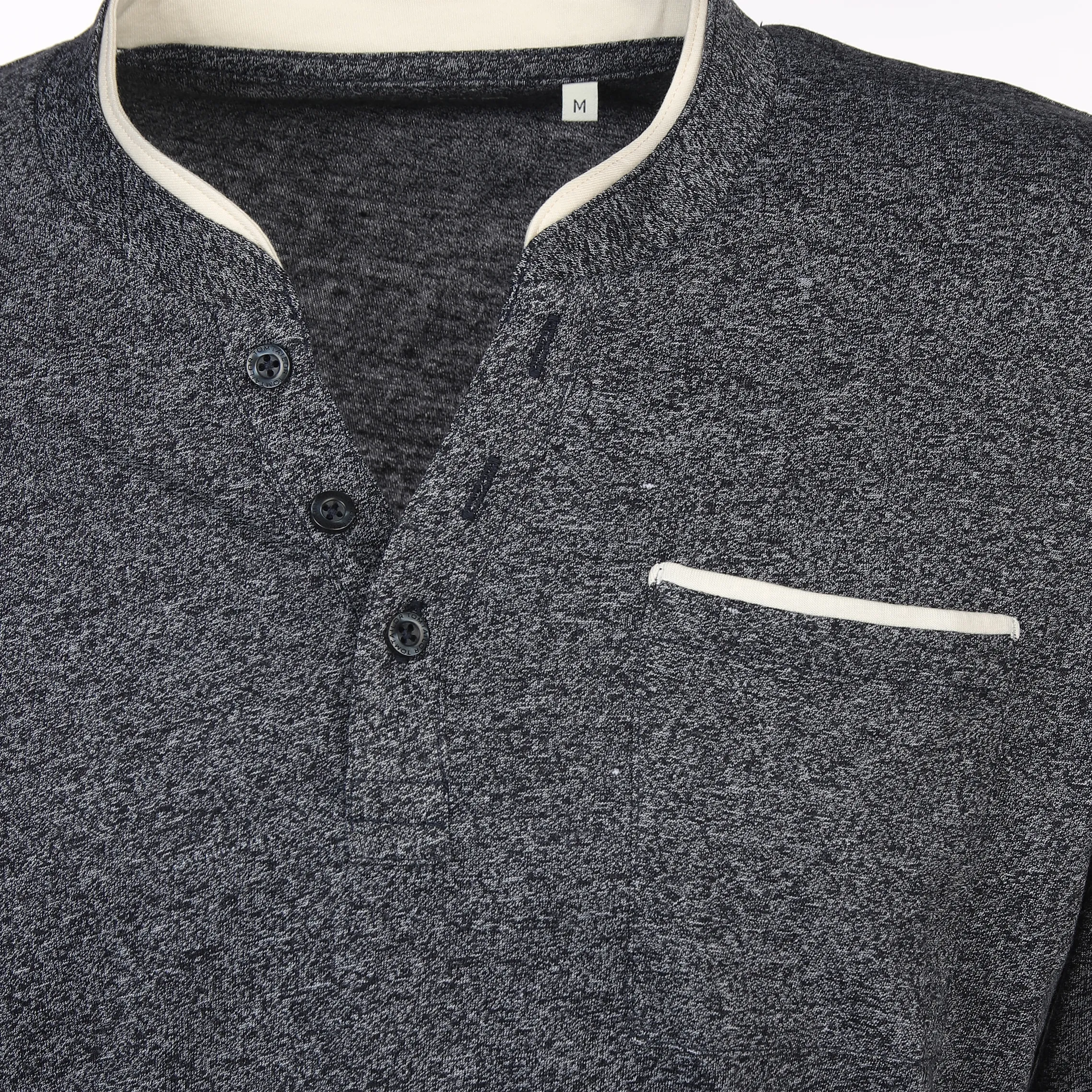 Herren Langarmshirt mit Brusttasche