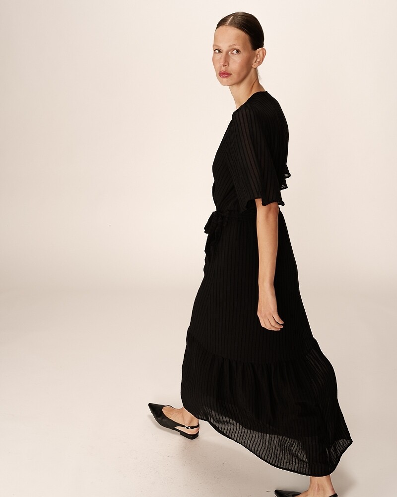GRACE & MILA<br>Vestido maxi fluido com cinto, PERSE