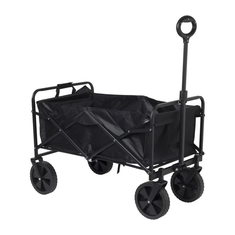 Opvouwbare bolderkar - zwart - 103x54x108 cm