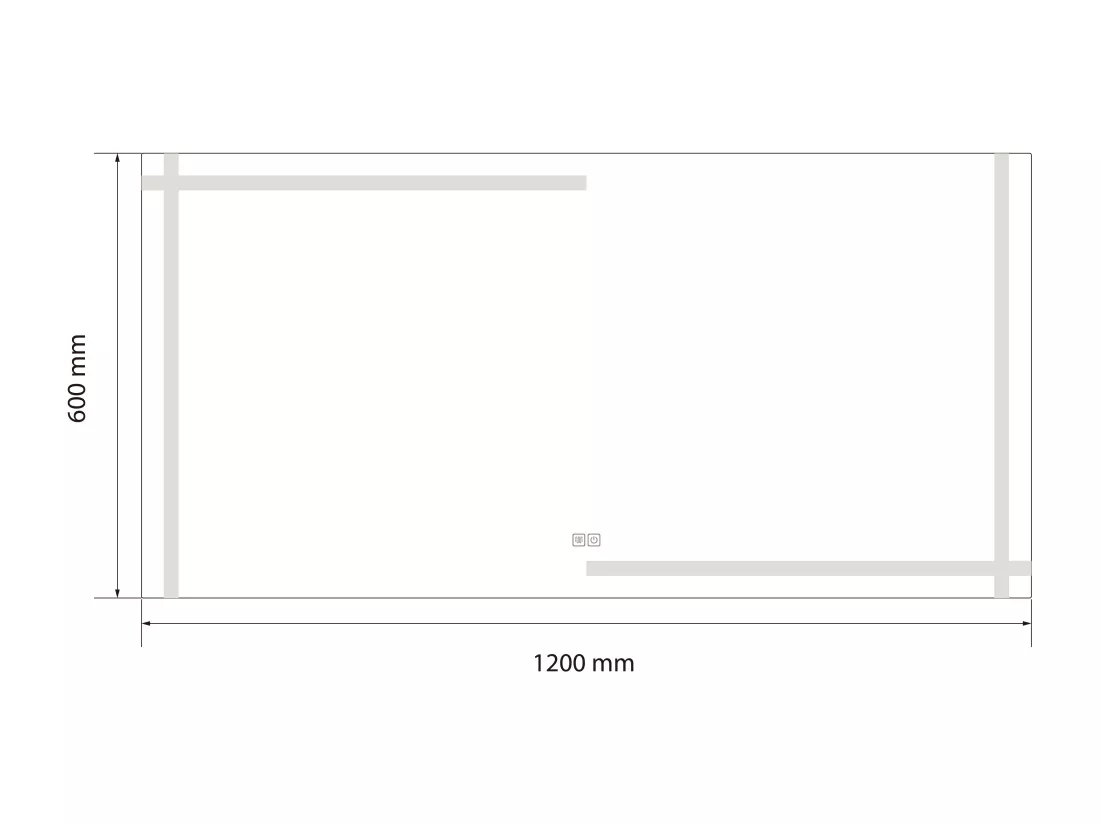 Miroir salle de bain LED 120x60cm anti buée et LED 3 couleurs LB-4693