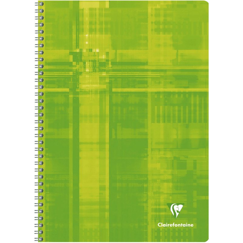 Cahier spirale 21 x 29,7 cm quadrillé 4 x 8 mm 100 pages Clairefontaine