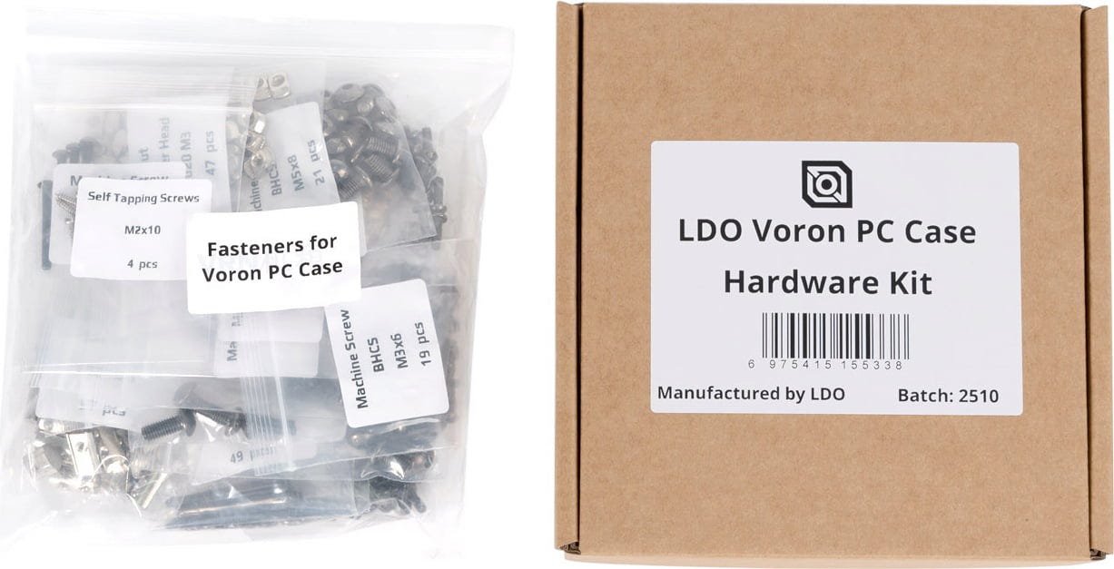 LDO Motors  Voron PC Case Kit, Black    Computergehäuse im Voron-Stil