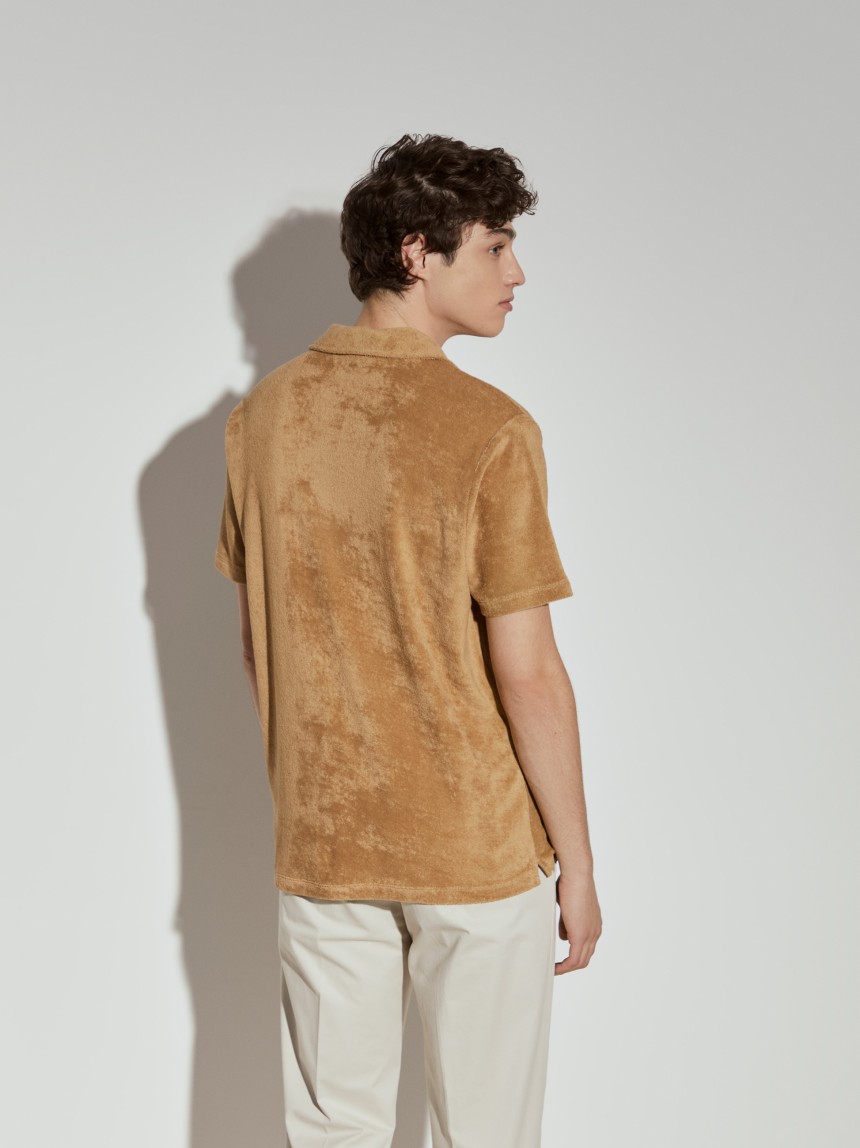 Polo de algodão em malha turca