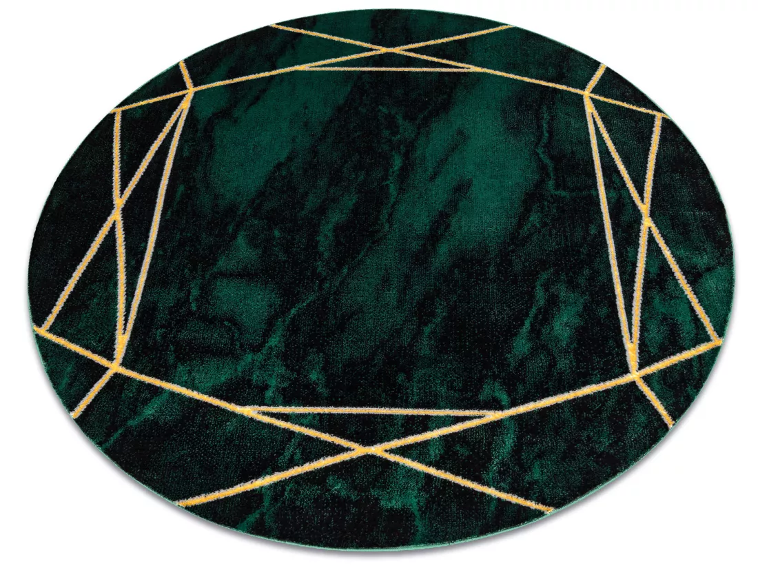 Tapis EMERALD exclusif 1022 cercle - glamour, élégant marbre, géom� cercle 160 cm