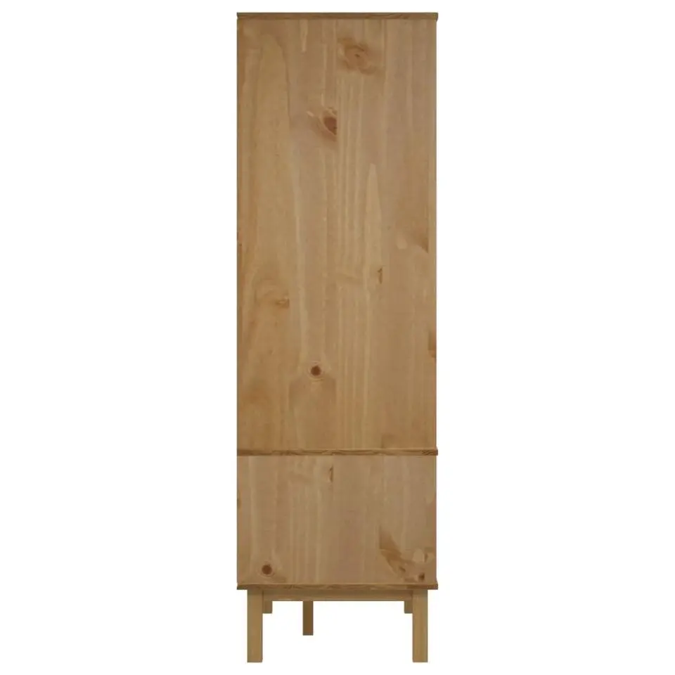 vidaXL - Kledingkast OTTA met 2 lades - Hout - Bruin en grijs - 76.5x53x172 cm