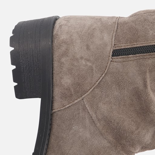 Feyn Joe Enkellaarsjes taupe Suede