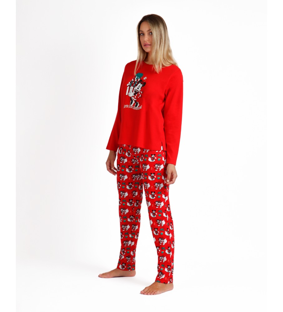 Pijama de manga comprida vermelho da Disney Holidays