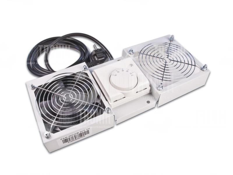 Wirewin Lüftereinheit WCAB KIT 1V Grau Umfangreiches Kabelschrank-Zubehör