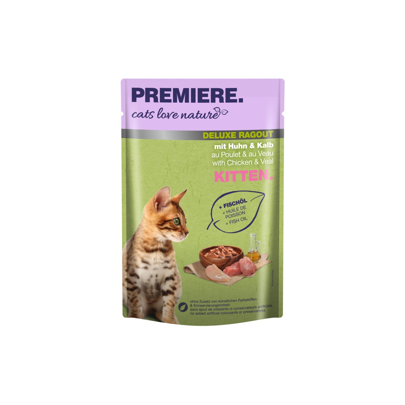 PREMIERE cats love nature Deluxe Ragout Kitten Kalb und Huhn 24x100 g