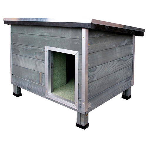 Casinha de cachorro de madeira cinza Nevada da TK-Pet