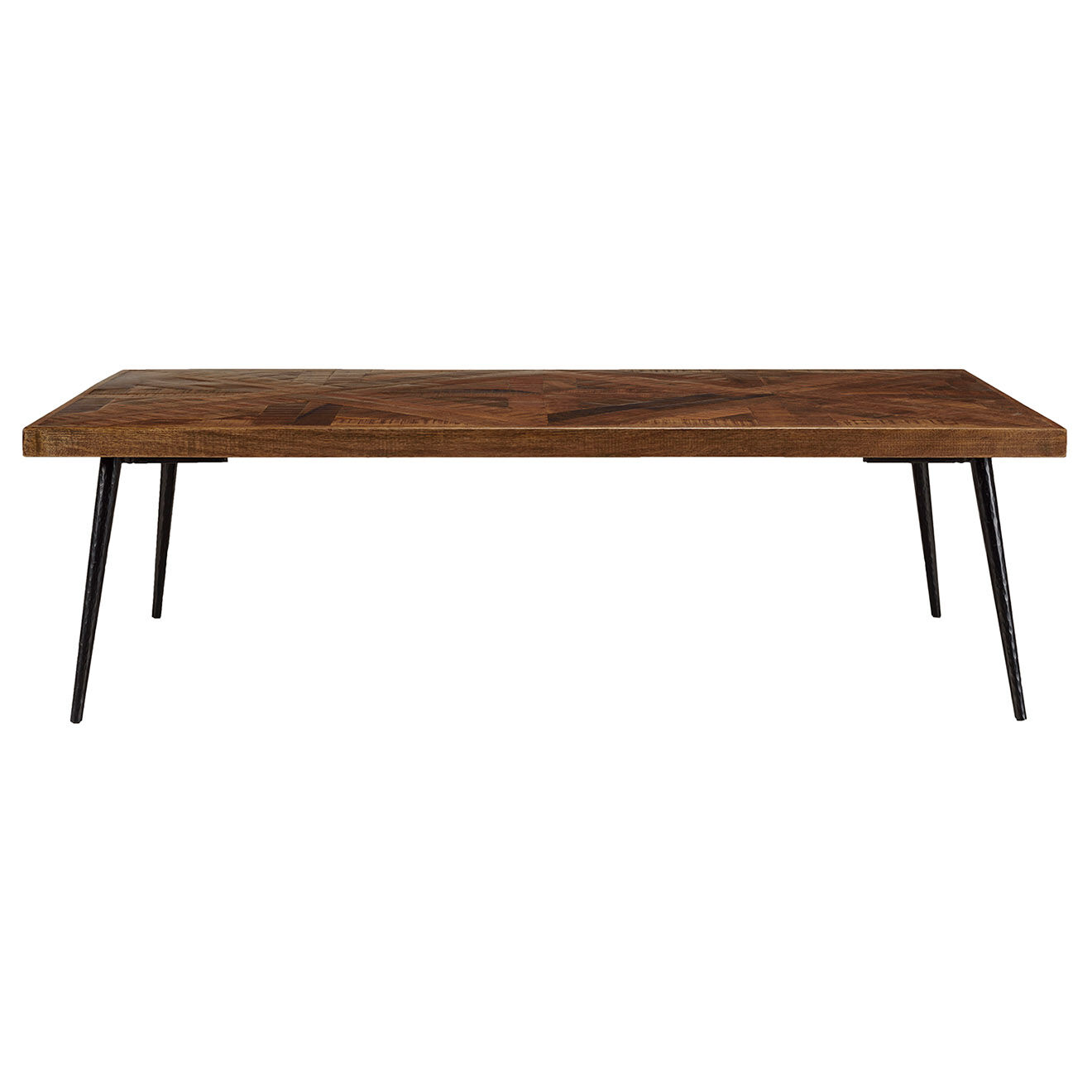 Macabane Table basse rectangle bois recyclé pieds métal Kiara bois - 135x70x40 cm