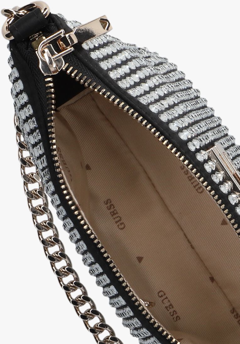 GUESS zwarte guess schoudertas gilded glamour mini tp zp