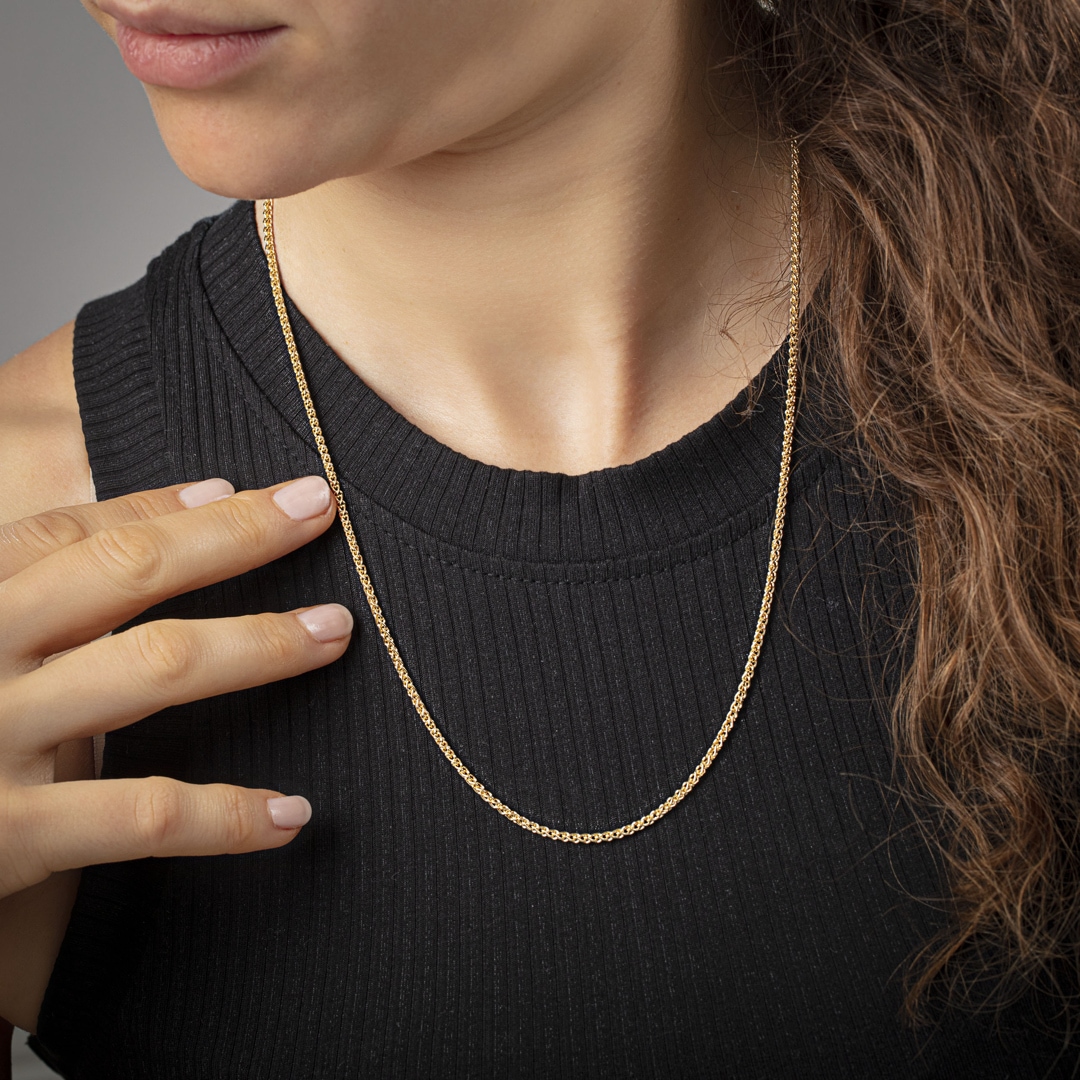 Zopfkette 750/18 K Gelbgold 2.1mm