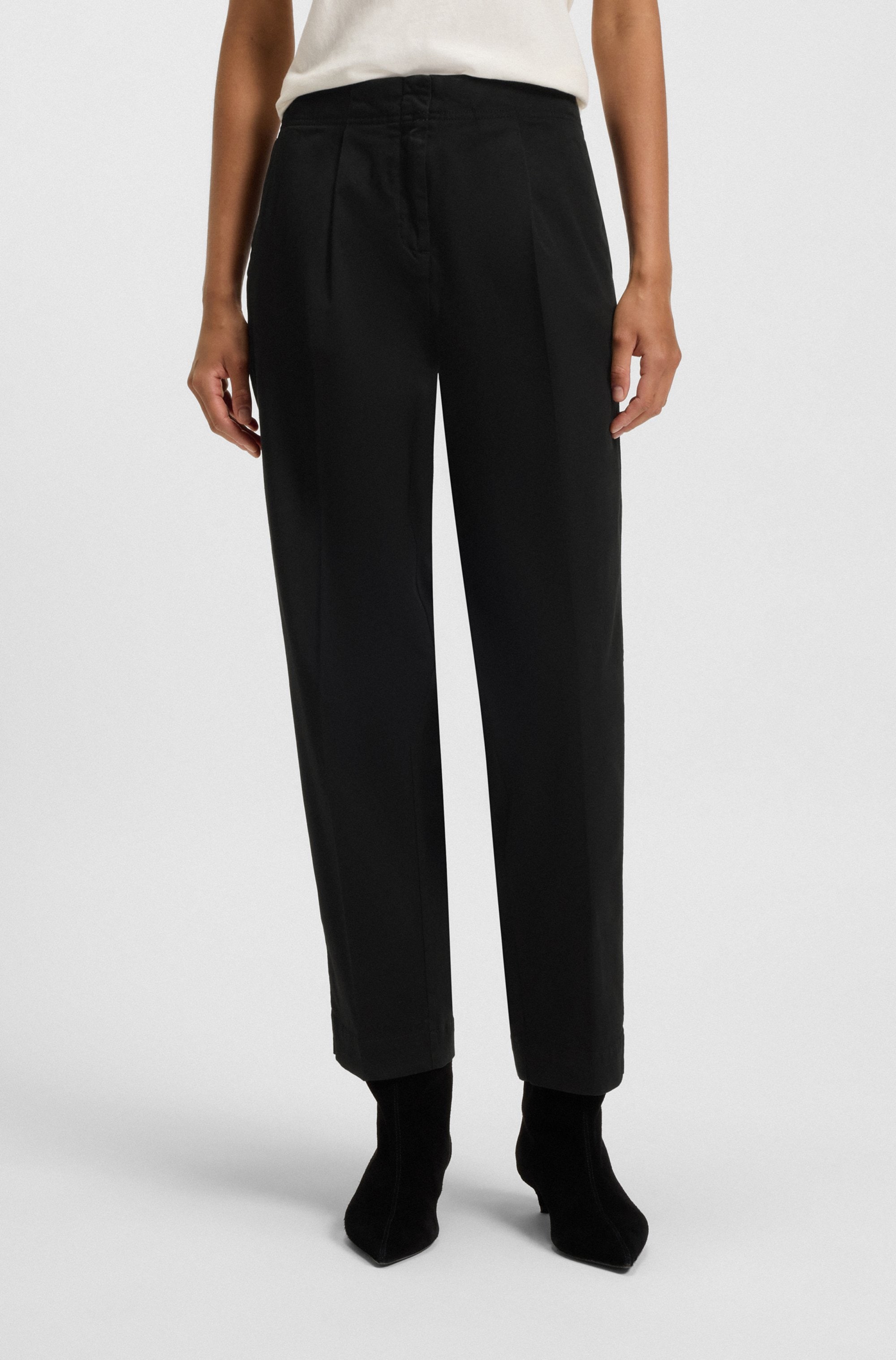 BOSS ORANGE Chinohose »Taquina Premium Damenmode«  im Loose Barrel Fit