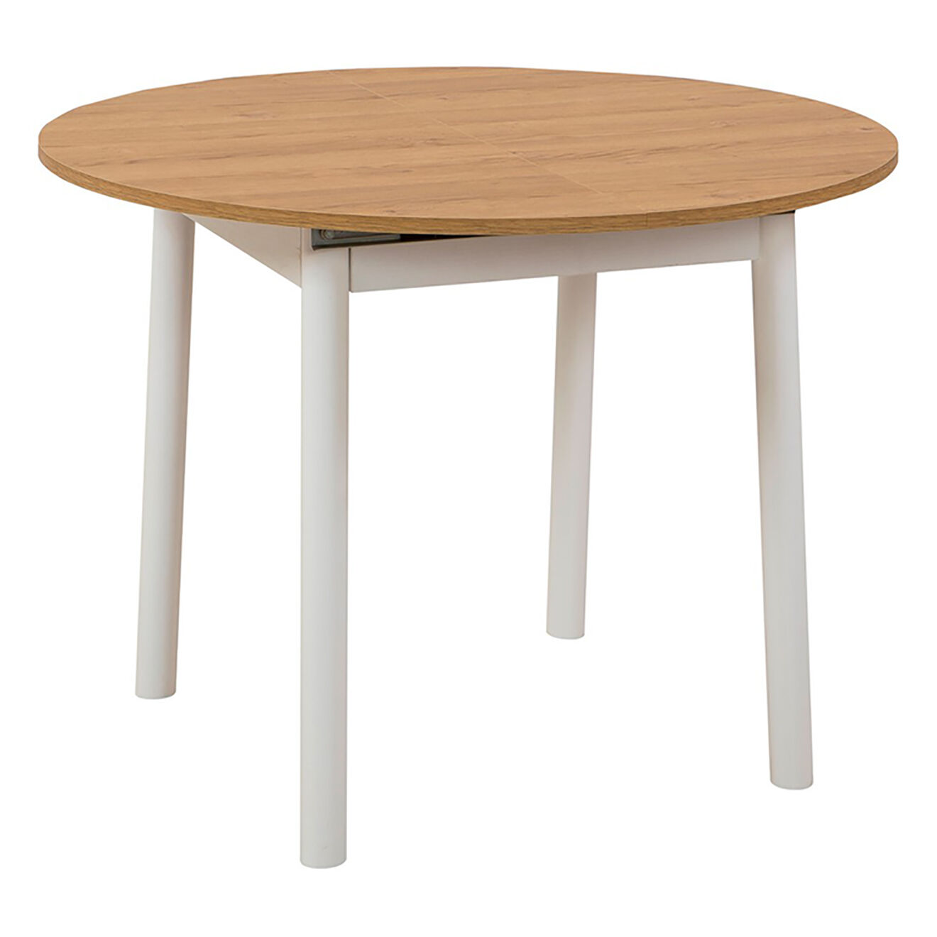 Homitis Table extensible + 4 Chaises Oliver chêne/blanc