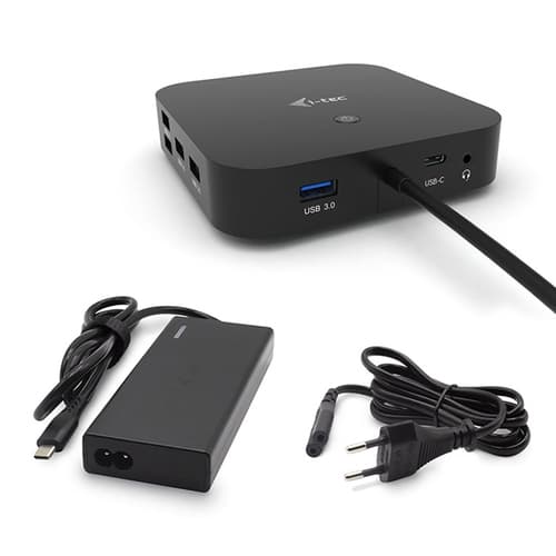 i-tec C31DUALDPDOCKPD65W, Ledningsført, USB 3.2 Gen 1 (3.1 Gen 1) Type-C, 65 W,