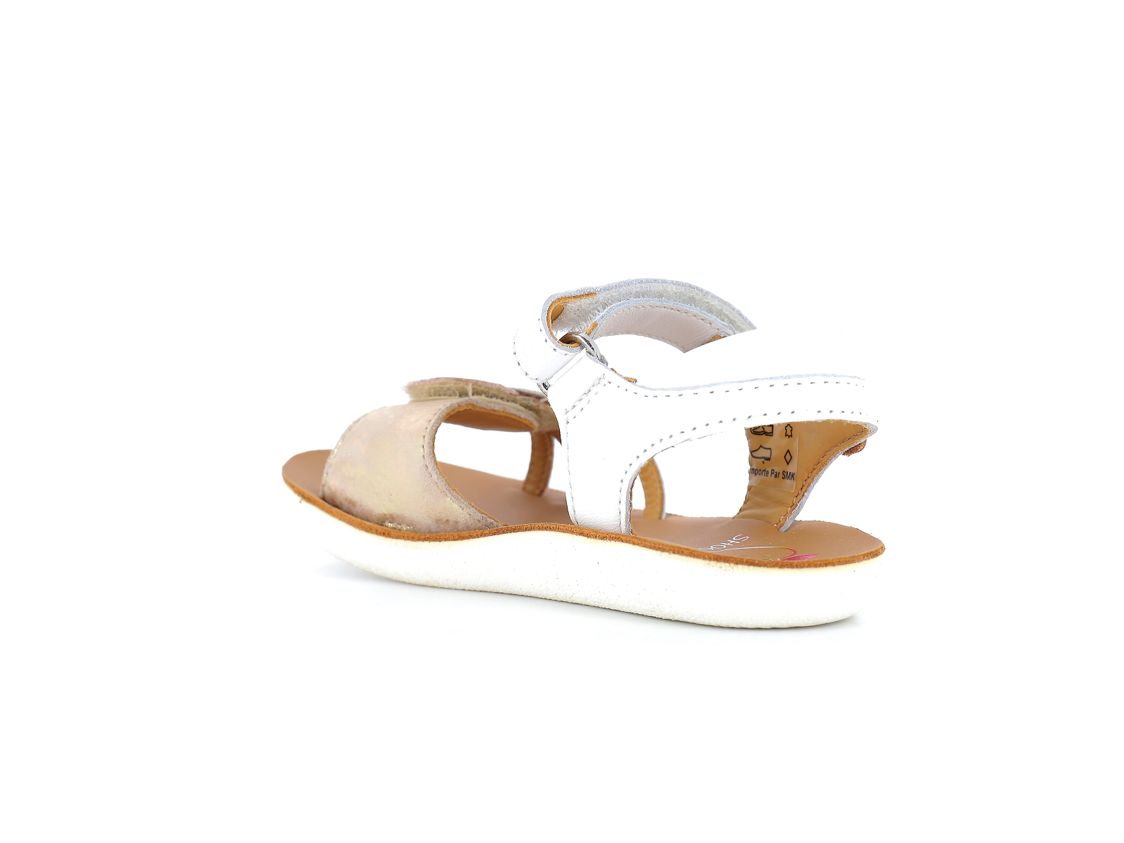 Shoopom-GOA PIOU Cuir Blanc Violet