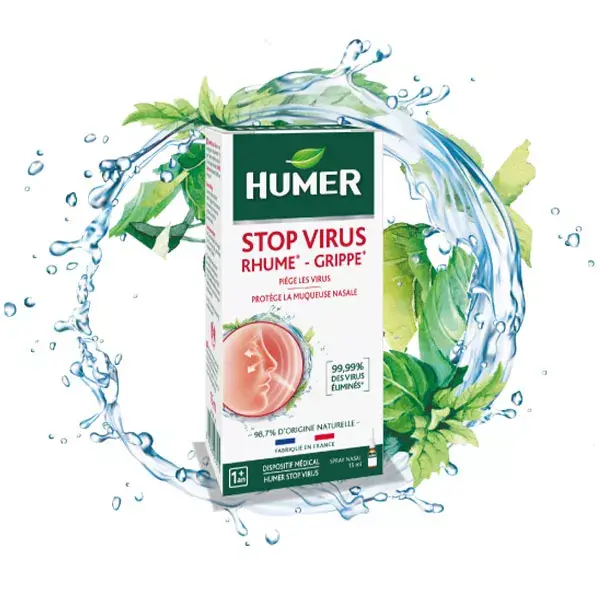 Spray Nasal Humer Stop Virus para Prevenção de Gripe e Resfriado, para crianças a partir de 1 ano de idade, 15ml