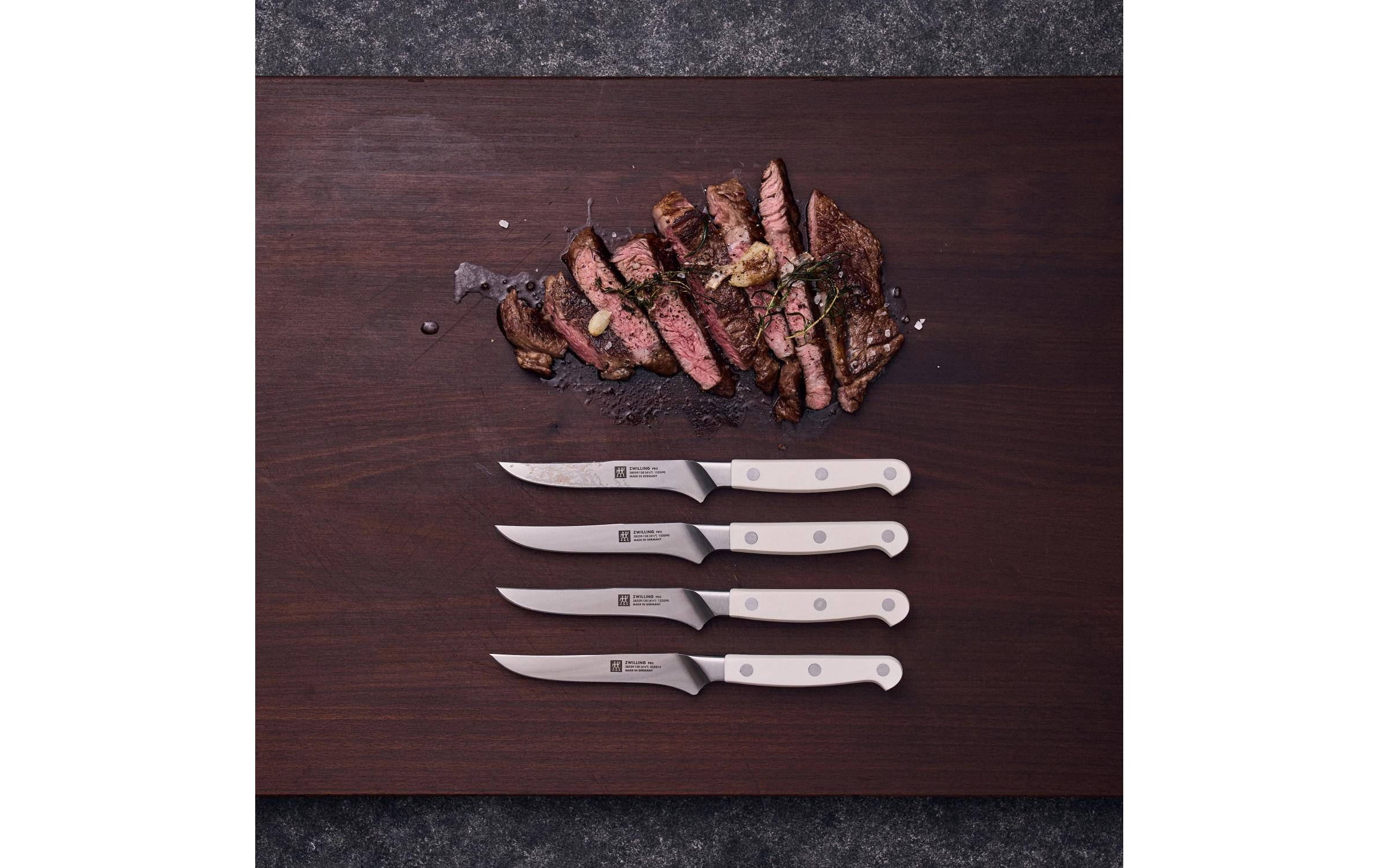 Steakmesser-Set Pro le blanc 4-teilig<br>Premium-Messer aus Edelstahl