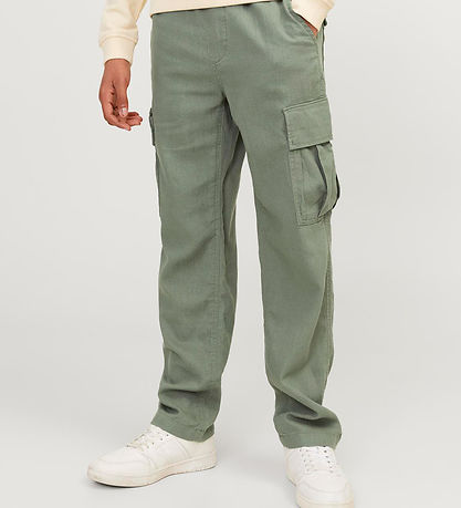 Jack & Jones Hosen - Leinen - JpstBill - Cargo - Lorbeerkranz