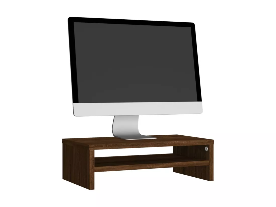 Support de moniteur Chêne marron 42x24x13 cm Bois d'ingénierie