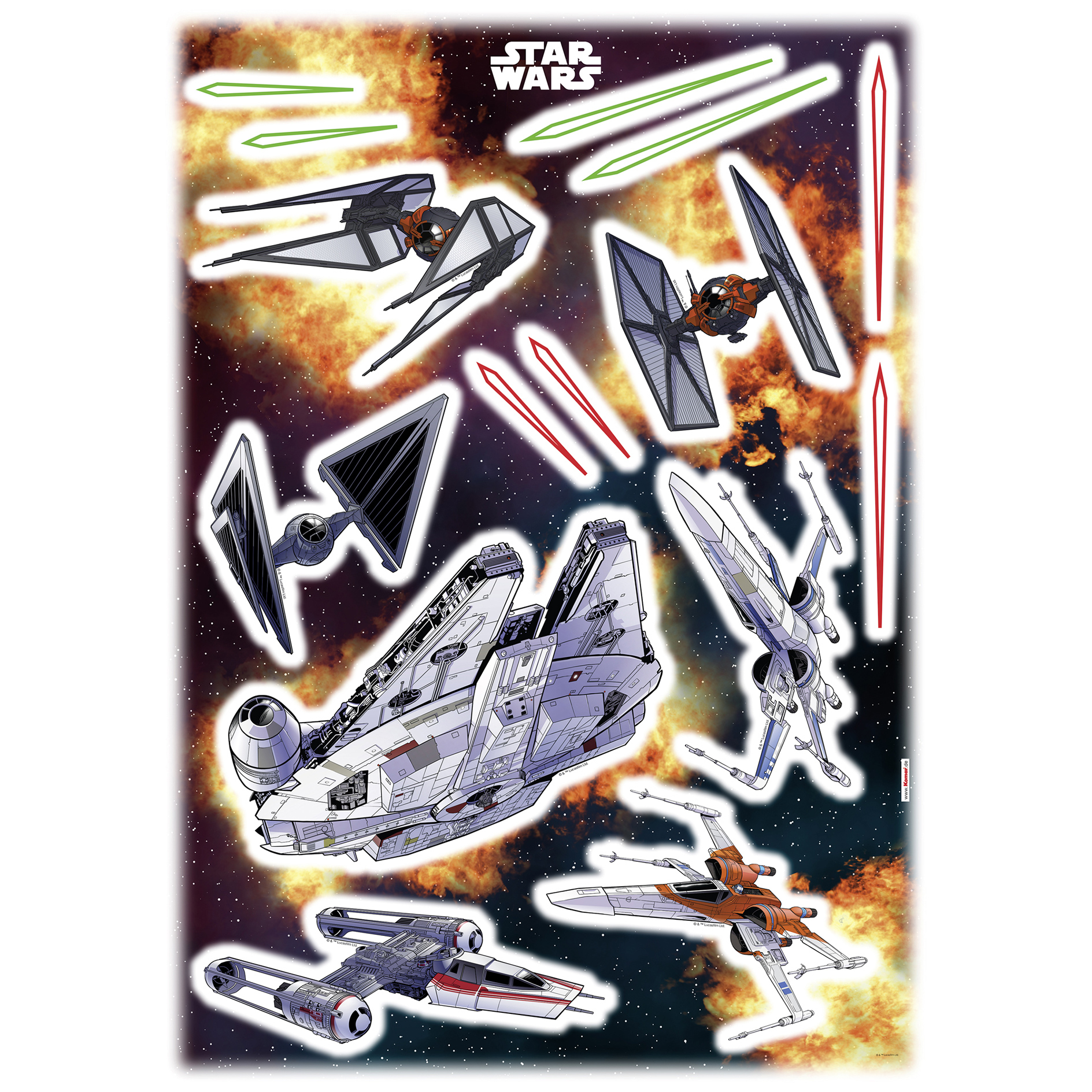 Wandtattoo STAR WARS SPACESHIP - 50x70 cm