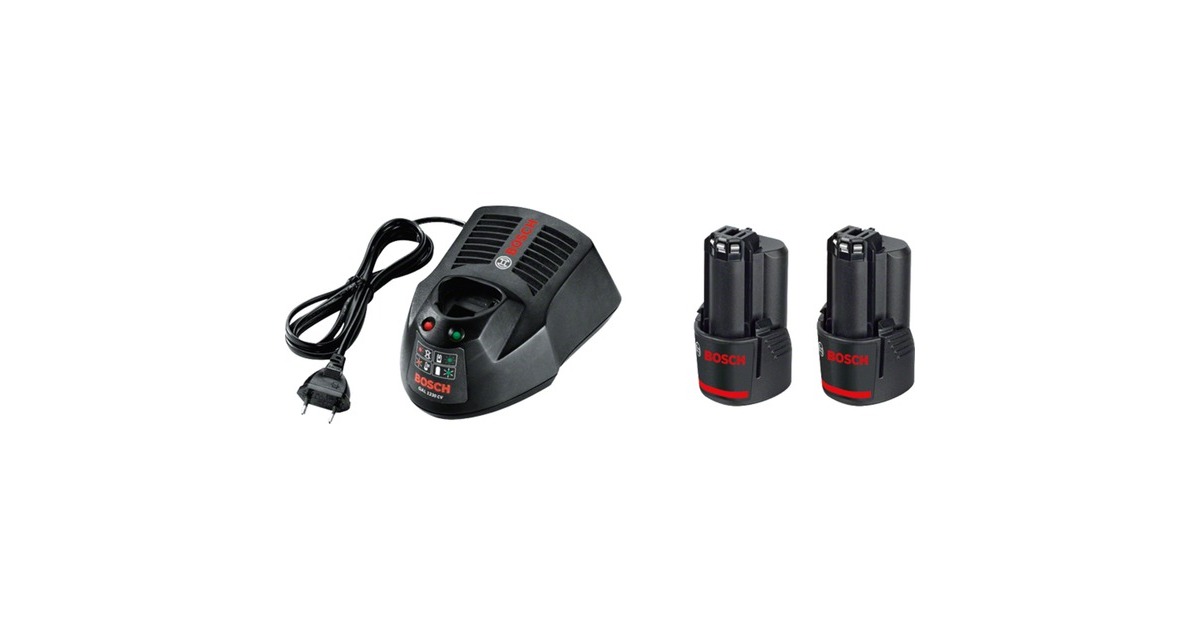 BoschAccuschroefboormachine GSR 12V-15 FC Professional  (Blauw/zwart, L-BOXX, opzetstukken, oplader en 2 accu's inbegrepen )