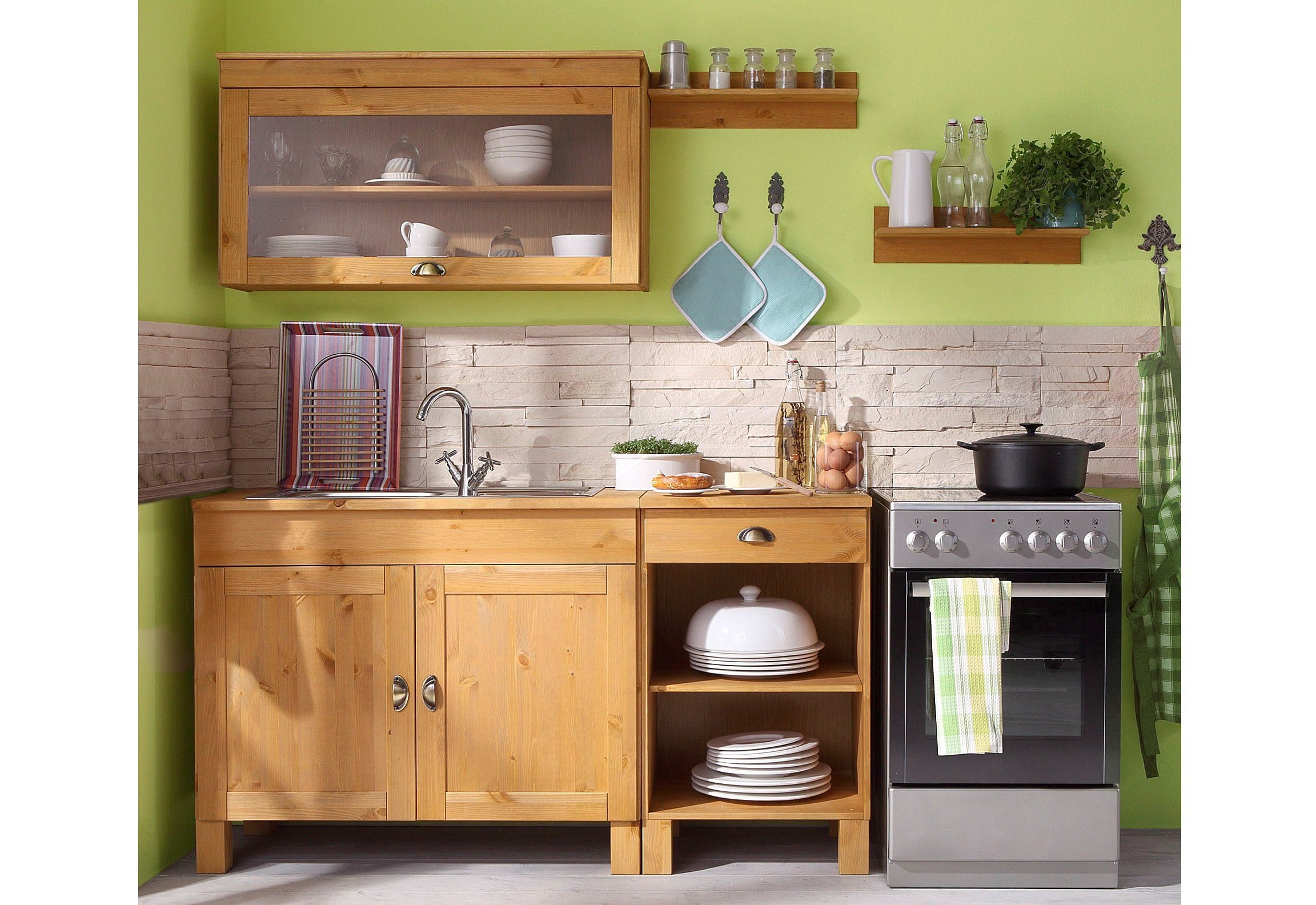 Home affaire Pantryküche »Oslo« Breite 150 cm, ohne E-Geräte