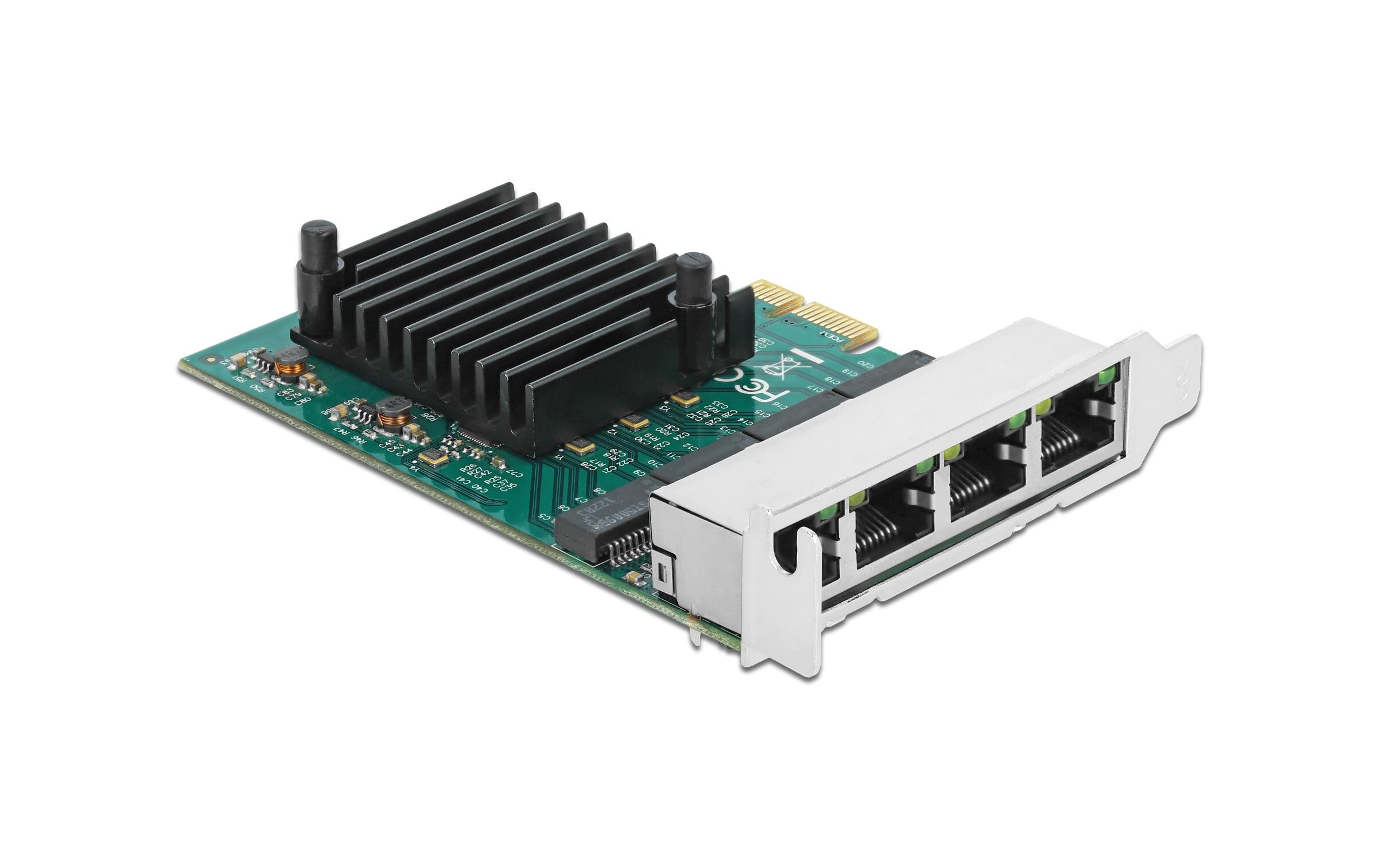 Netzwerkkarte 4x 1Gbps, RTL8111 PCI-Express x1Delock PCI Express x1 Karte 4 x RJ45 Gigabit LAN RTL8111