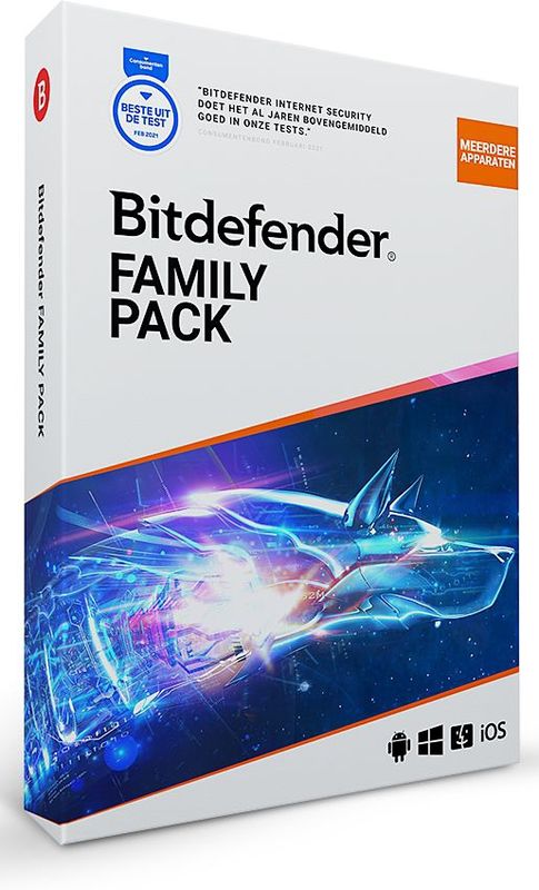 Bitdefender Family Pack | 15 Apparaten | 1 jaar | Windows | Mac | Android | iOS