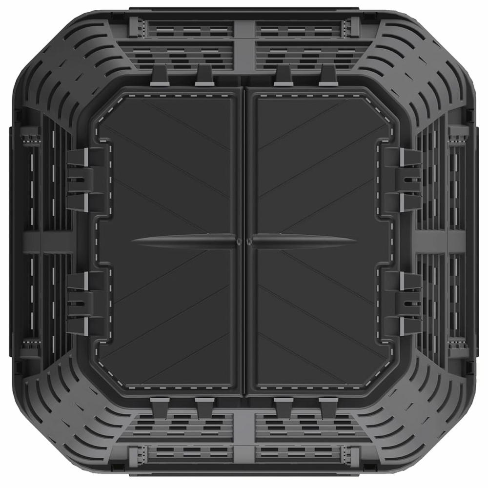Composteur de jardin noir 93,3x93,3x146 cm 1000 l