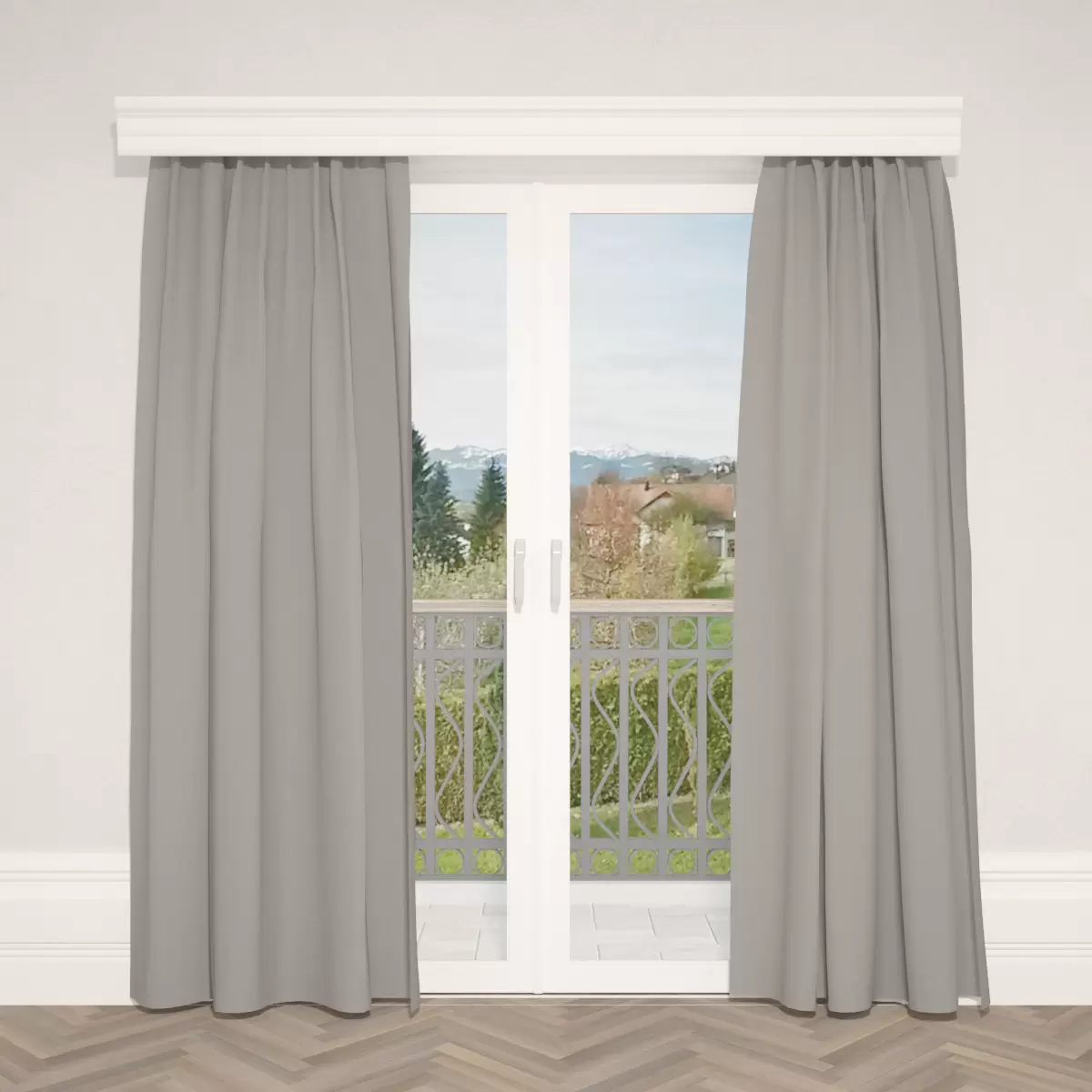 Verdunkelungsvorhang Satin Grau