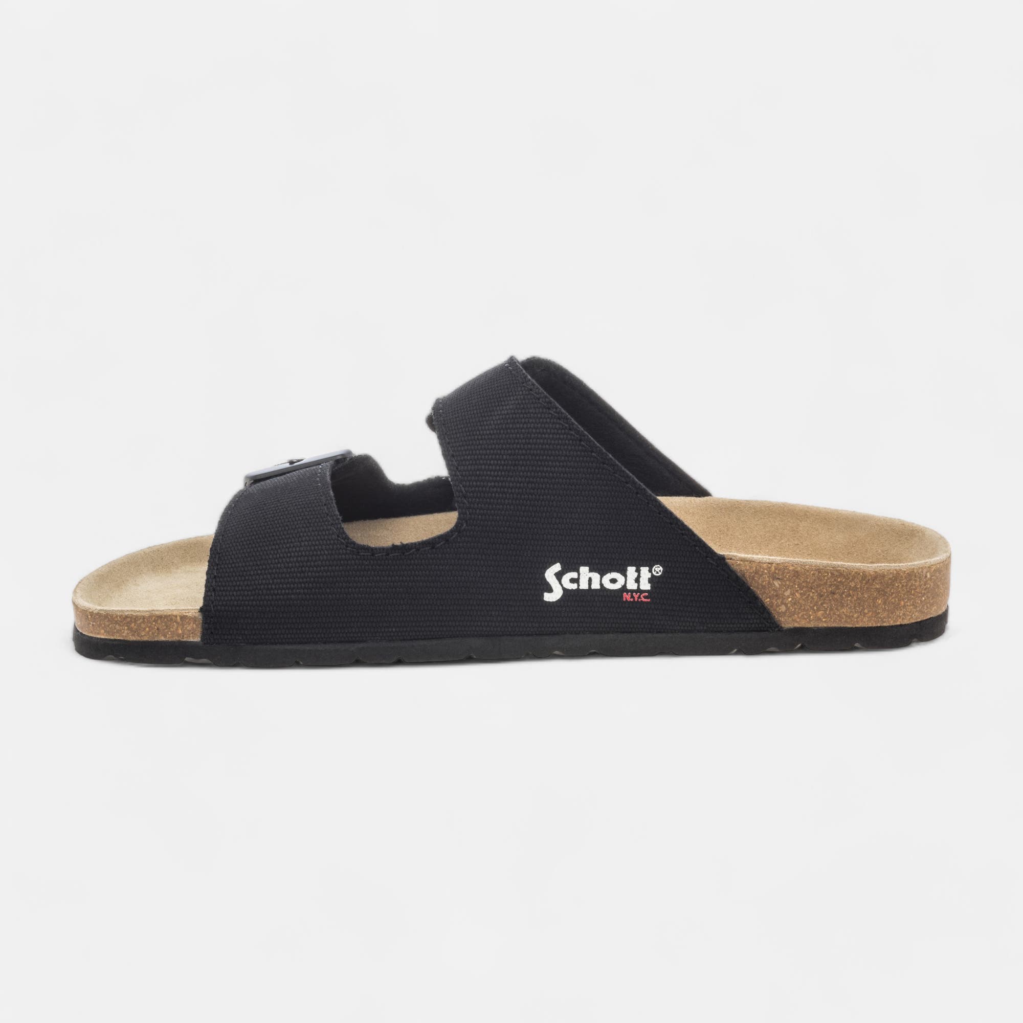 Mules semelle liège Homme noir