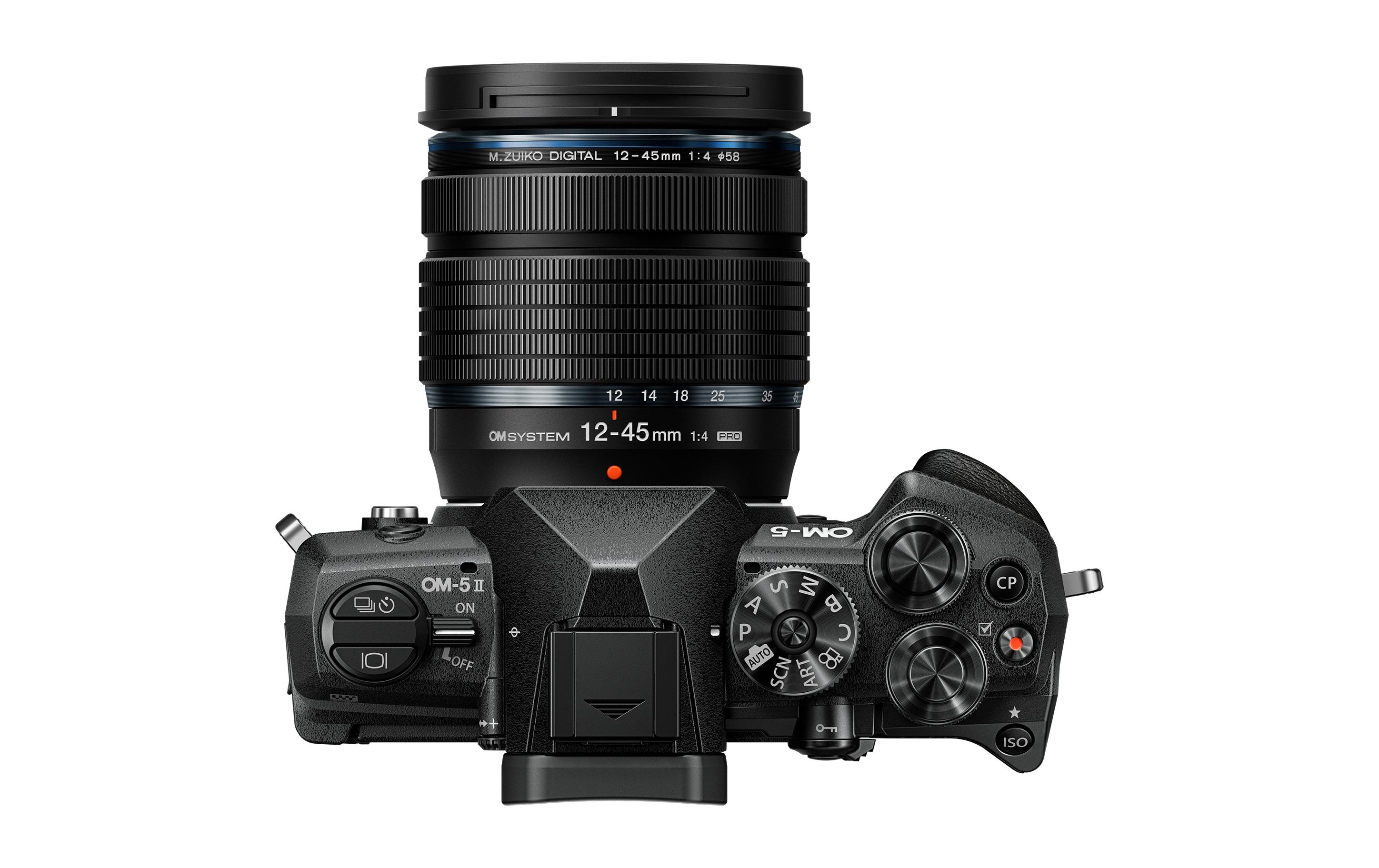 Fotokamera OM-5 II M.Zuiko Digital ED 12-45mm Kit Schwarz<br>Ultrakompakte, leichte spiegellose Kamera mit Objektiv