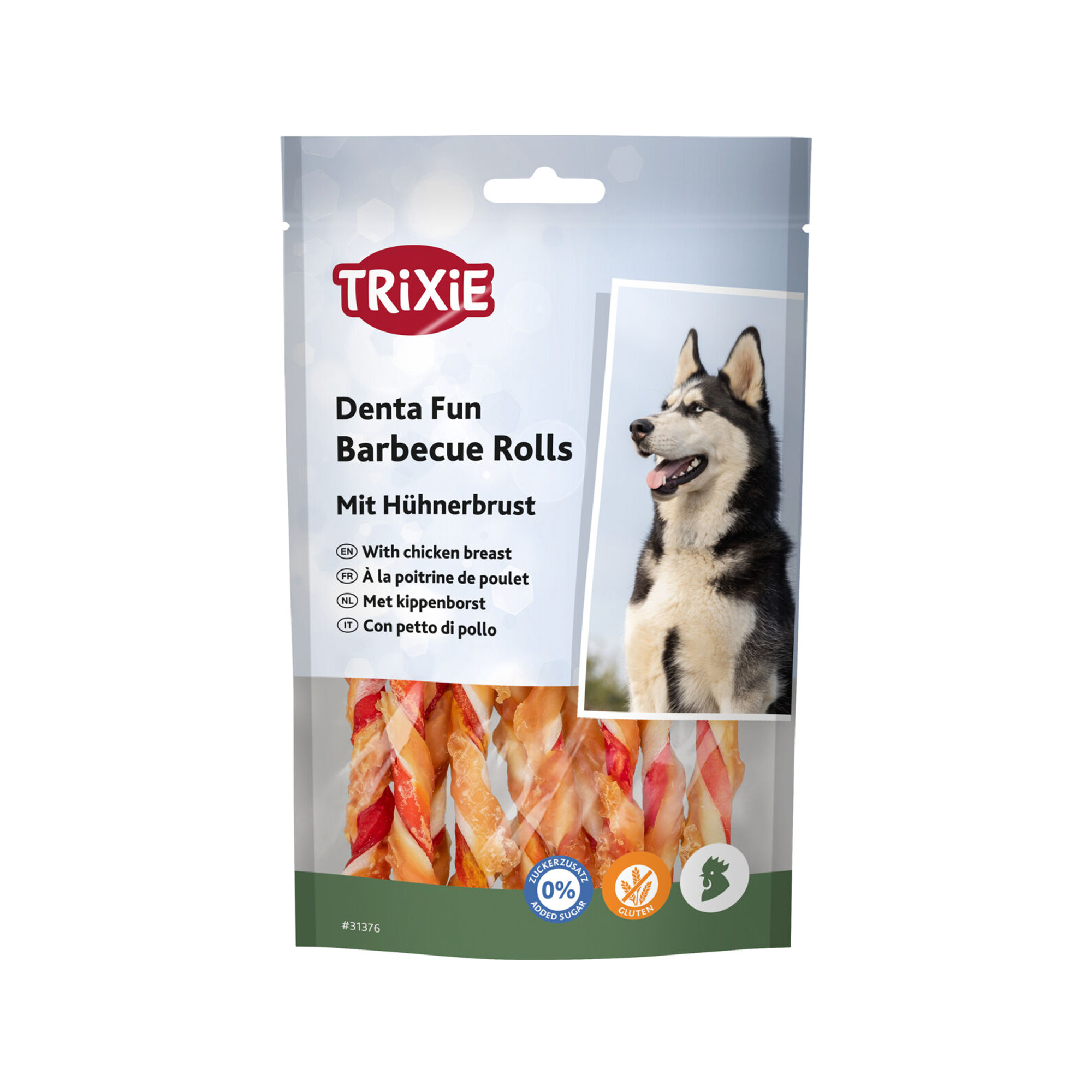 Trixie Denta Fun Barbecue Chicken Chewing Rolls