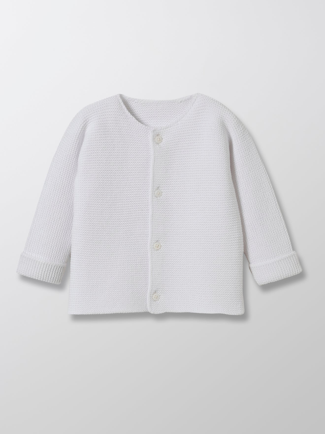 Cardigan Bébé point mousse - Coton bio