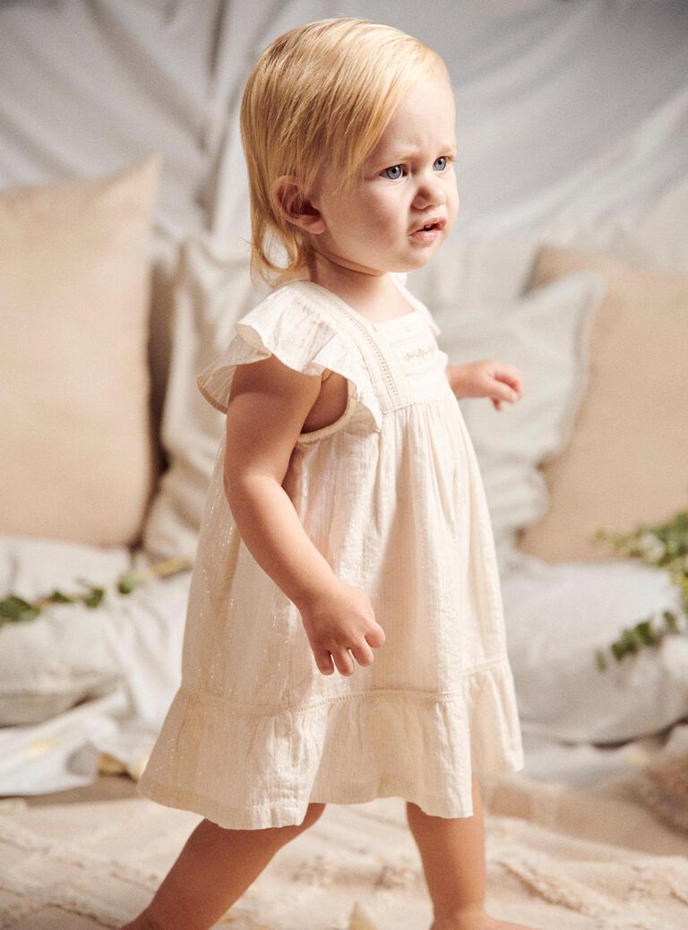 Robe ivoire en popeline