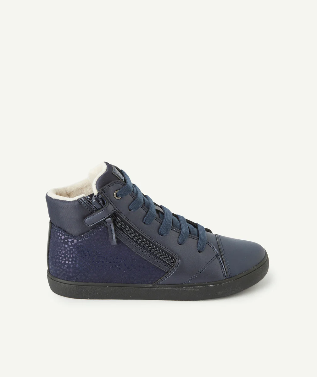 GEOXBASKETS GISLI FILLE BLEU MARINE ET DÉTAILS BRILLANTS