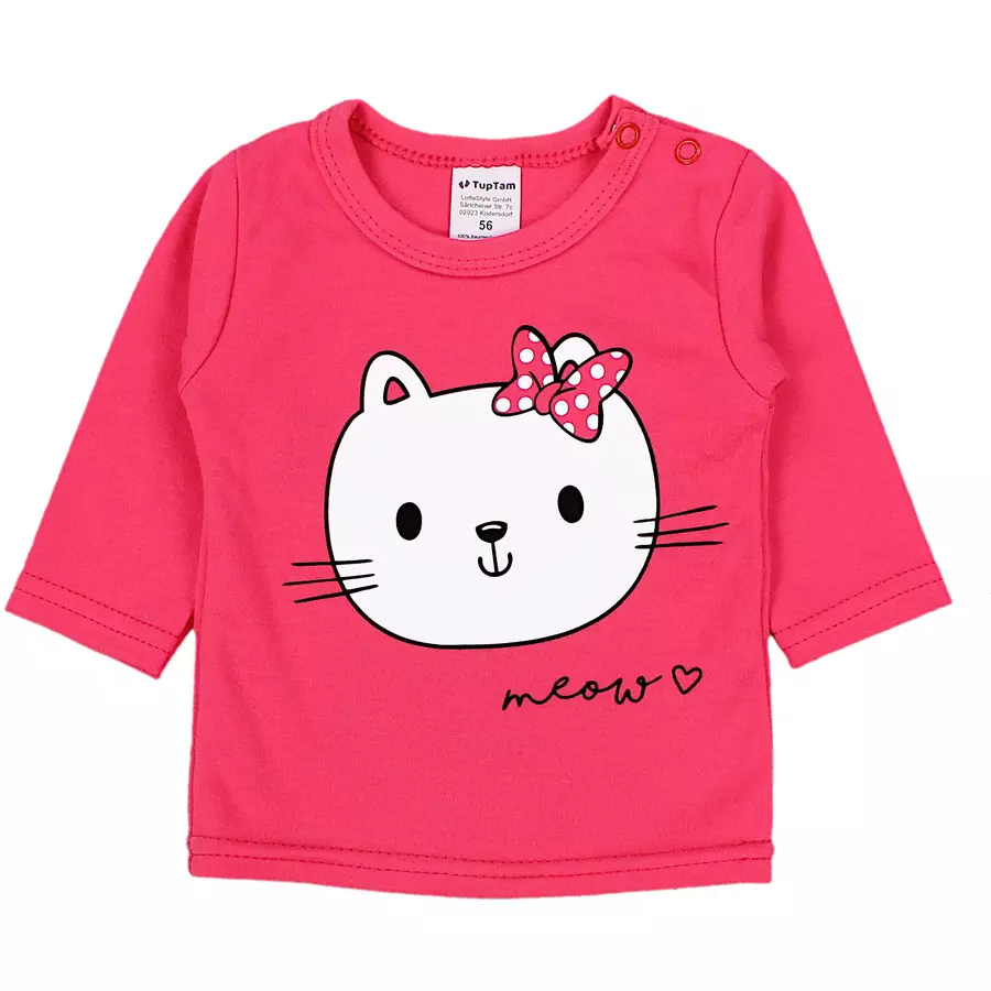 TupTam Baby Mädchen Langarmshirt 5er Set rosaweiß