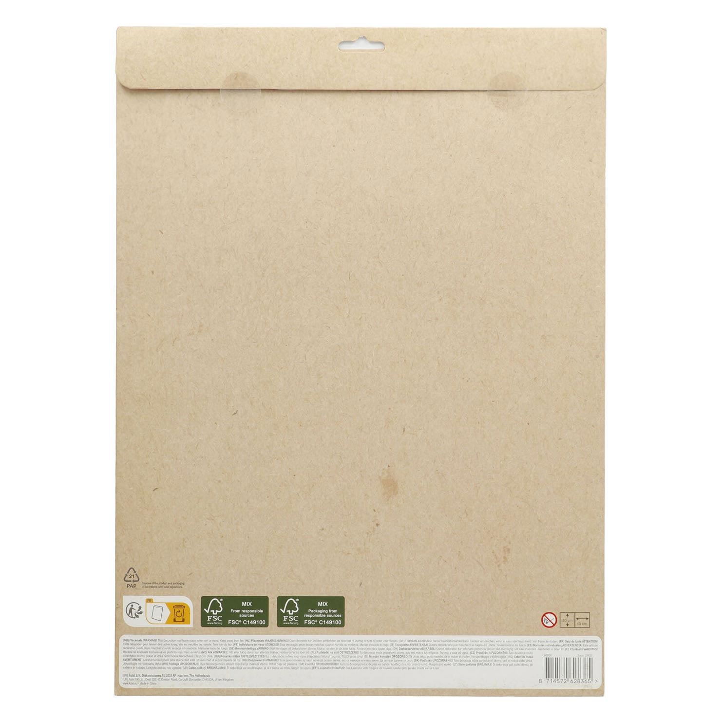 Papieren Placemats Eco Party 6st.