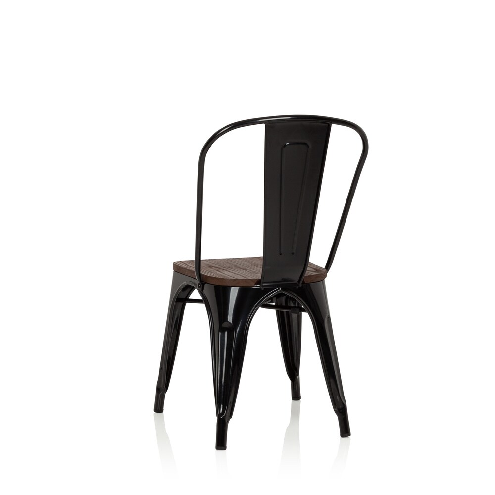 Bistrostuhl VANTAGGIO COMFORT W Stahl / Ulmenholz ohne Armlehnen hjh OFFICE