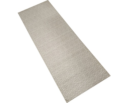 Vuilvangmat voor buiten, ruitpatroon, grijs, 75x200 cm