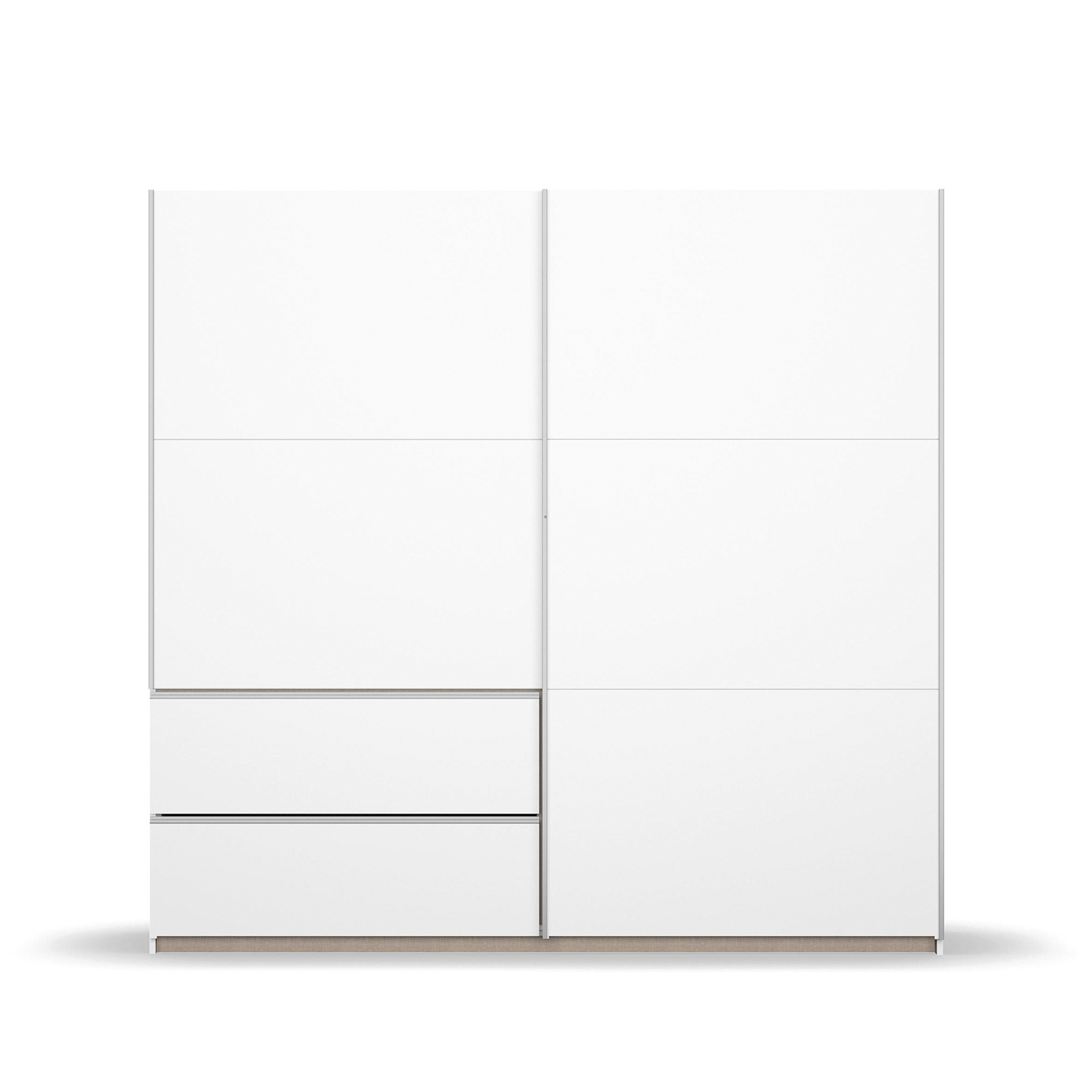 Schwebetürenschrank - alpinweiß - 218 cm breit