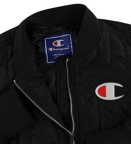 Champion Fashion Bomber Jacke - Schwarz m. Logo
