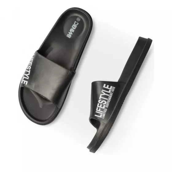 Claquettes NOIR DENIM SIDE
