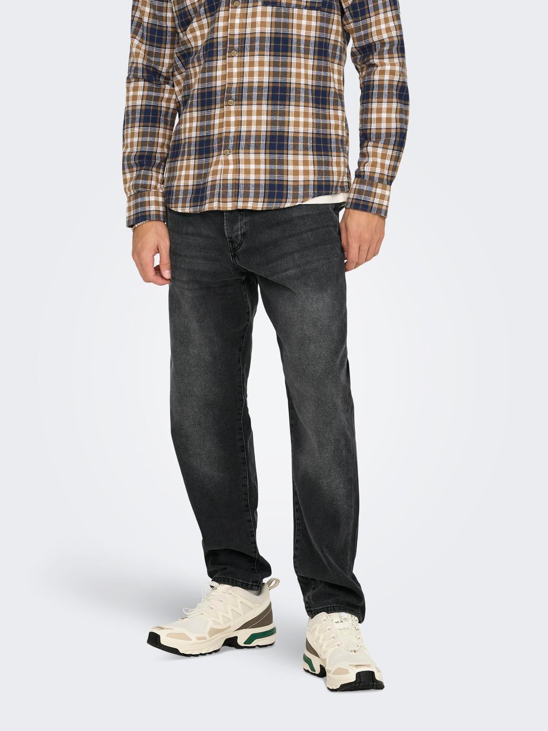 ONSYOKE Gerade geschnitten Jeans Washed Black