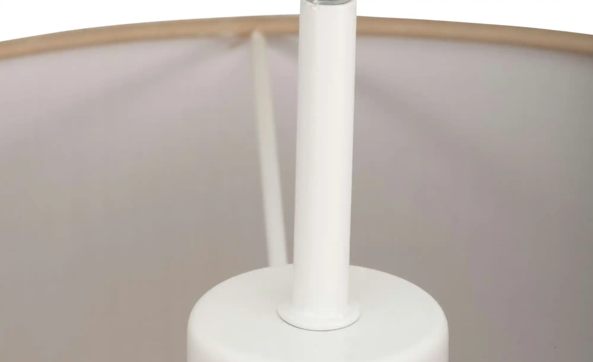 Pendelleuchte, 1-flammig, Stoff/beige