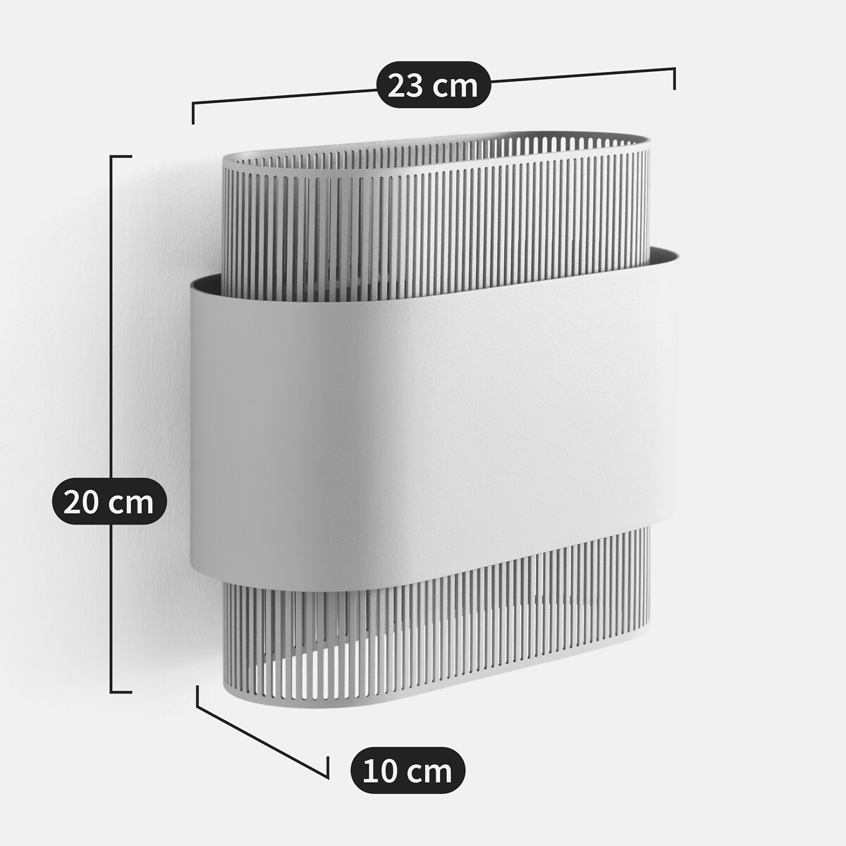 LA REDOUTE INTERIEURS<br>Candeeiro de parede duplo de metal, Leila